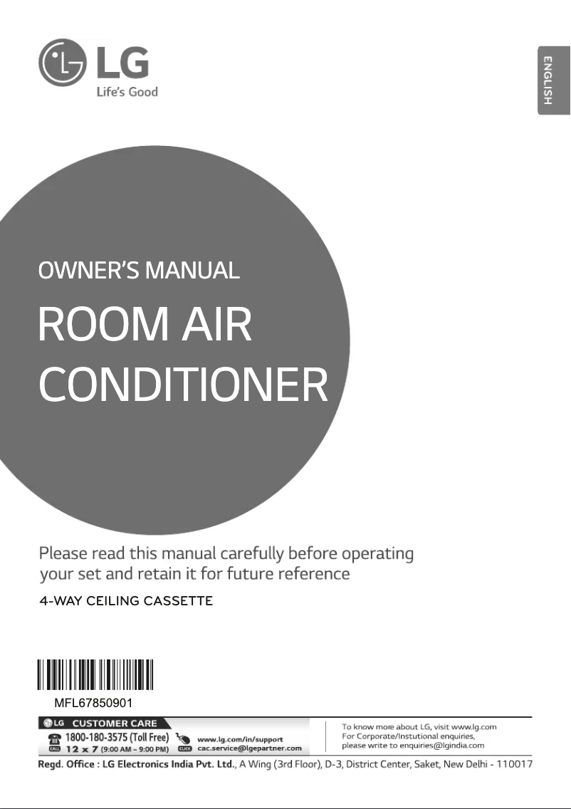 Página 1 del manual Manual de usuario LG JTNQ18GPLE8