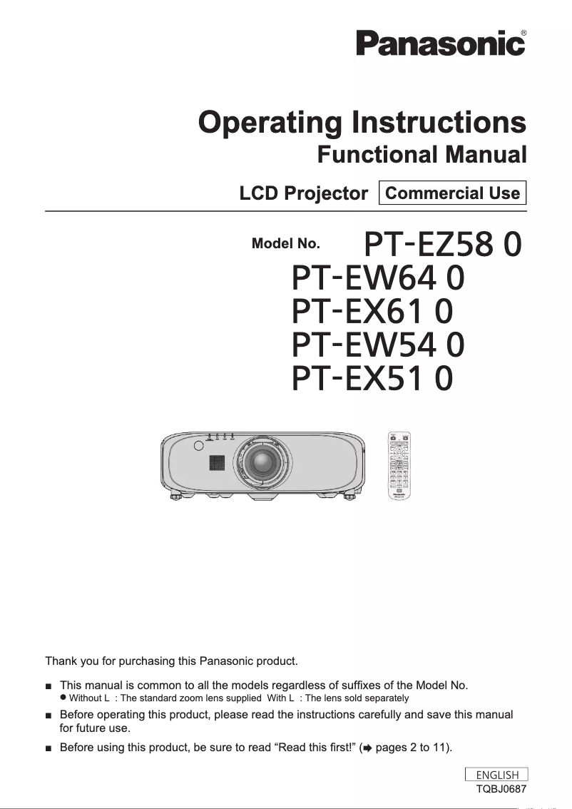 Imagen de la primera página del manual del dispositivo PT-EW540