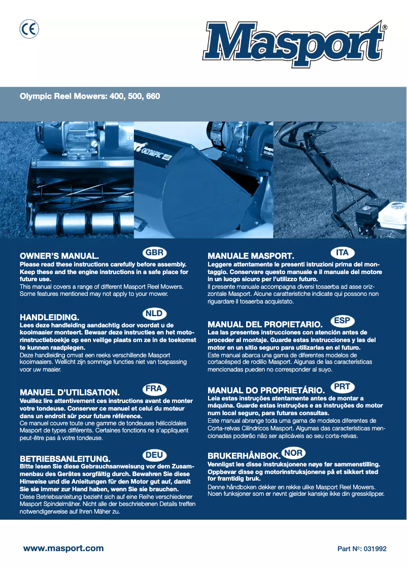 Página nº 1 - Manual de usuario Masport 500 RRR