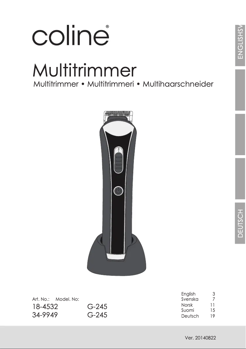 Página 1 del manual Manual de usuario Coline G-245