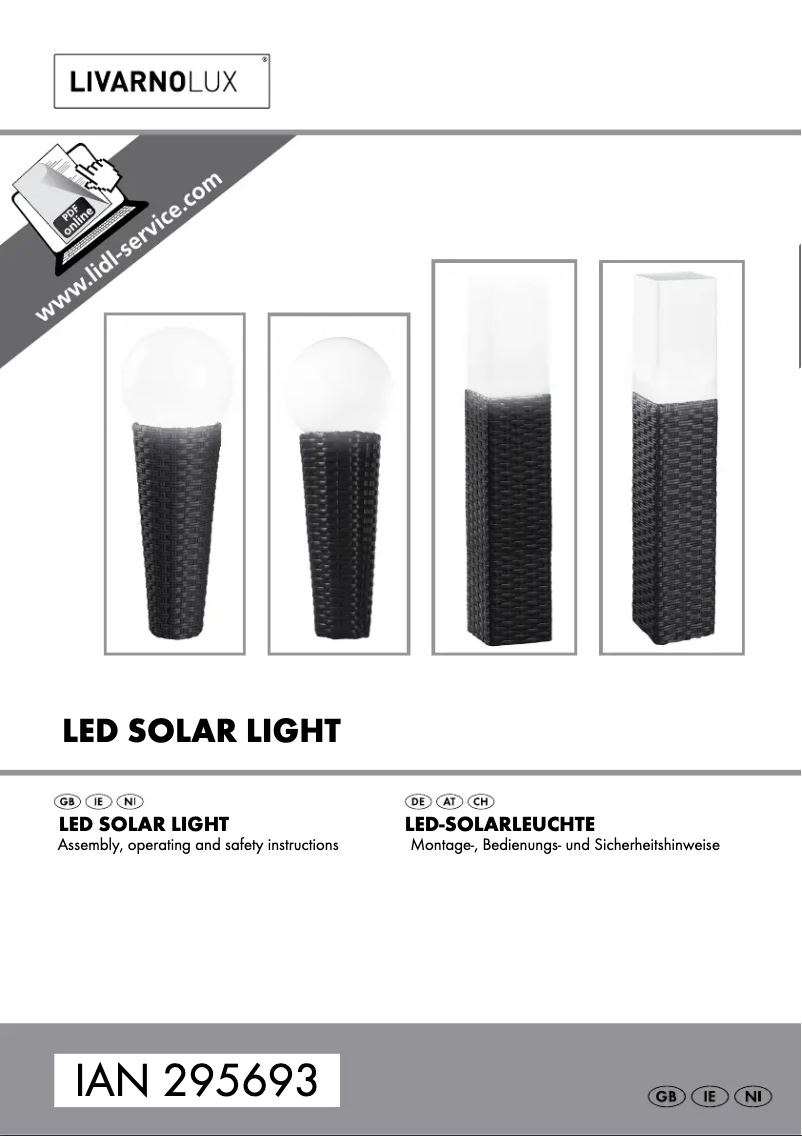Página 1 del manual Manual de usuario Livarno Lux IAN 295693
