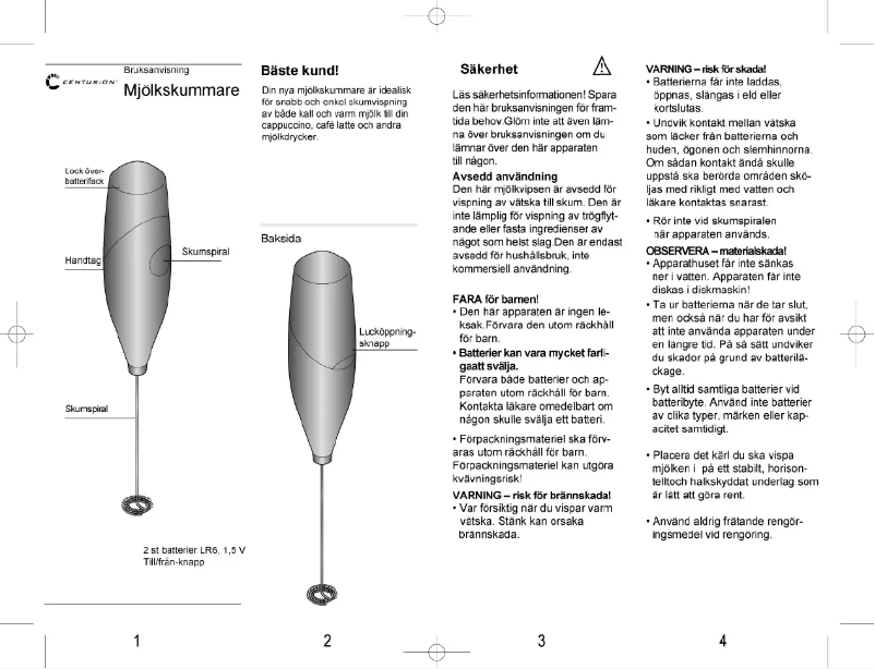 Página 1 del manual Manual de usuario Centurion MJE210