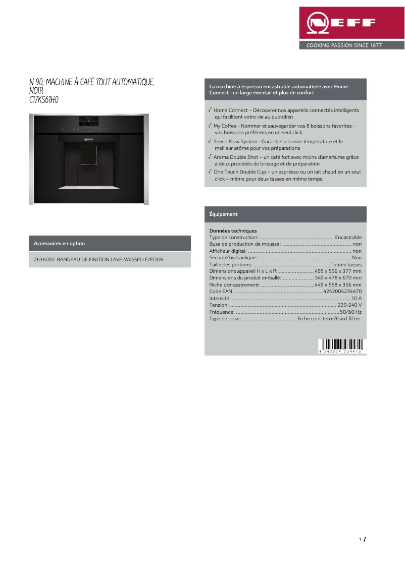 Imagen de la primera página del manual del dispositivo C17KS61H0