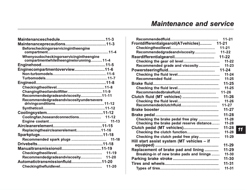 Página 1 del manual Manual de uso y mantenimiento Subaru Impreza (2008)