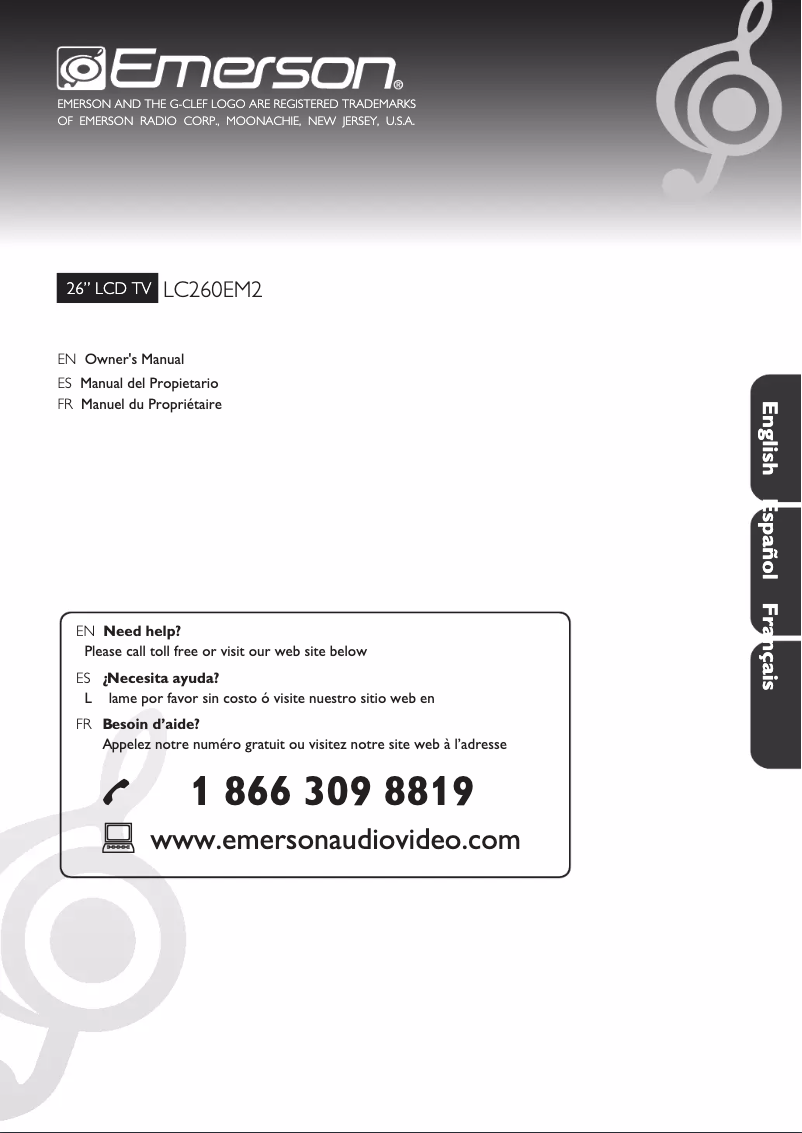 Imagen de la primera página del manual del dispositivo LC260EM2