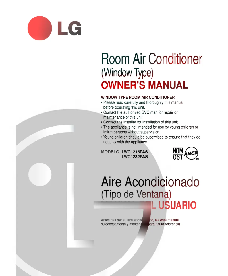 Imagen de la primera página del manual del dispositivo LWC1232PAS