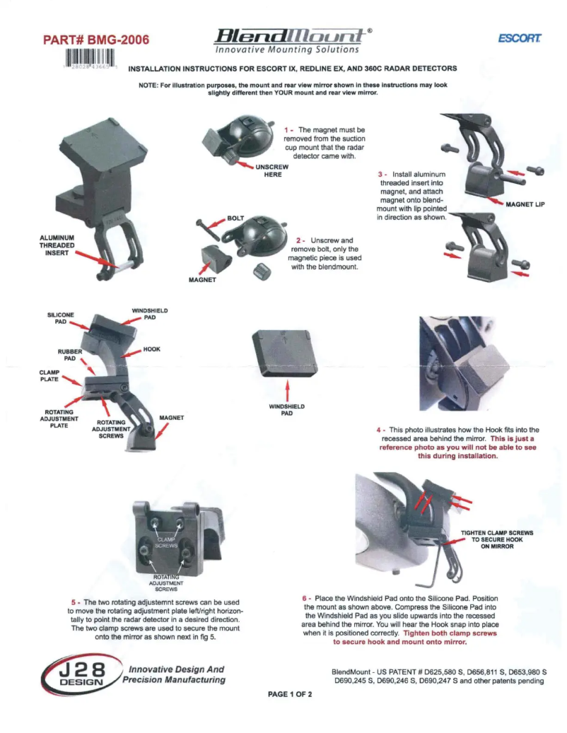 Página 1 del manual Manual de usuario BlendMount BMG-2006