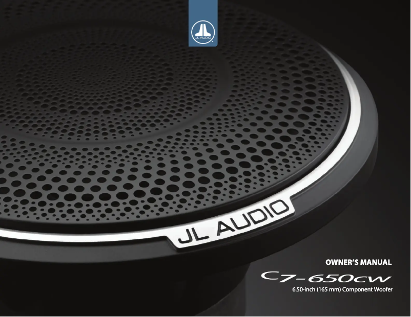 Página 1 del manual Manual de usuario JL Audio C7-650cw