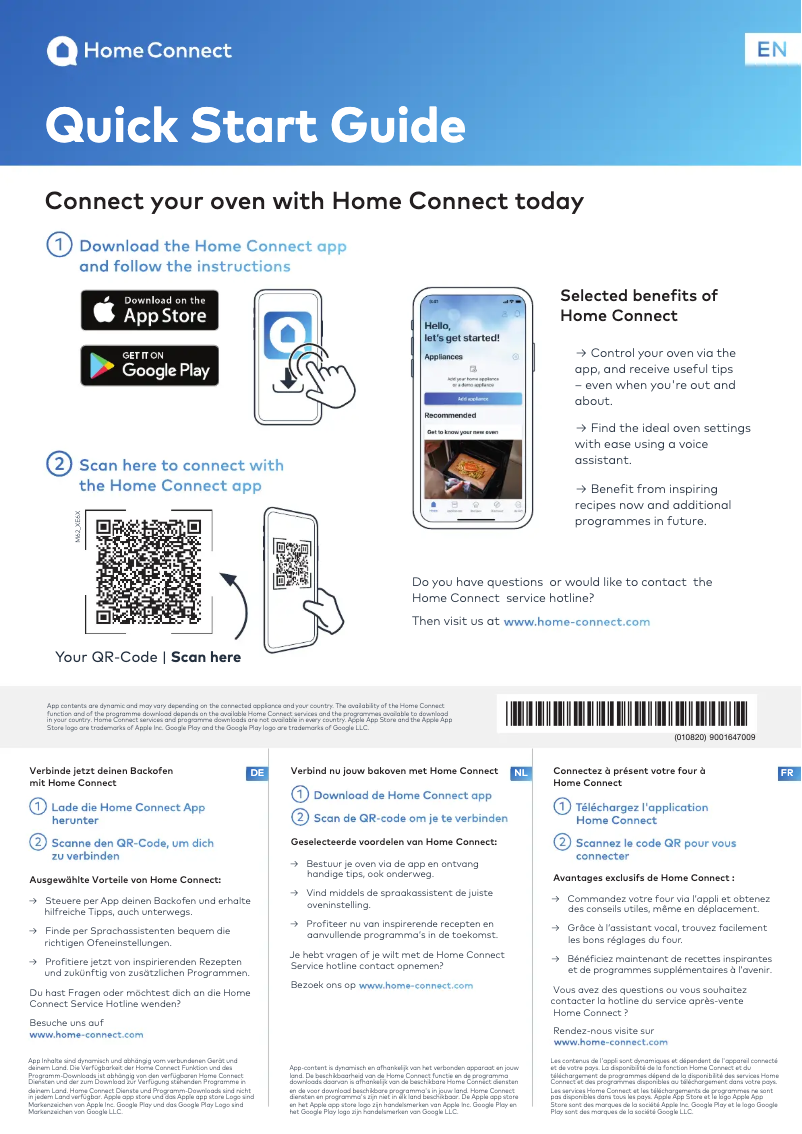 Imagen de la primera página del manual del dispositivo HB754G1B1