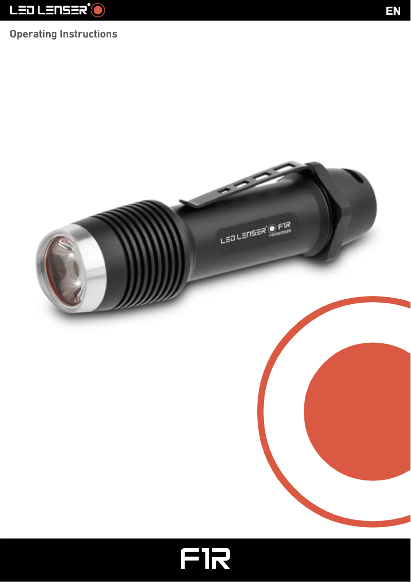 Página 1 del manual Manual de usuario Ledlenser F1R