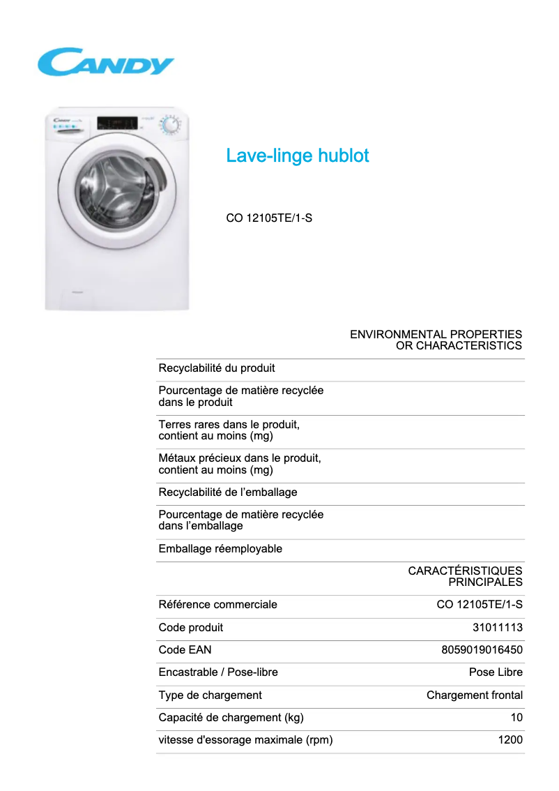 Imagen de la primera página del manual del dispositivo CO 12105TE/1-S