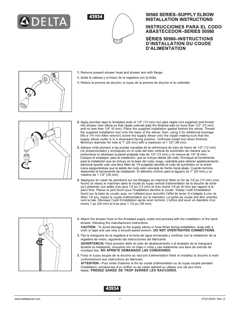 Página 1 del manual Manual de usuario Delta Elbow 50560