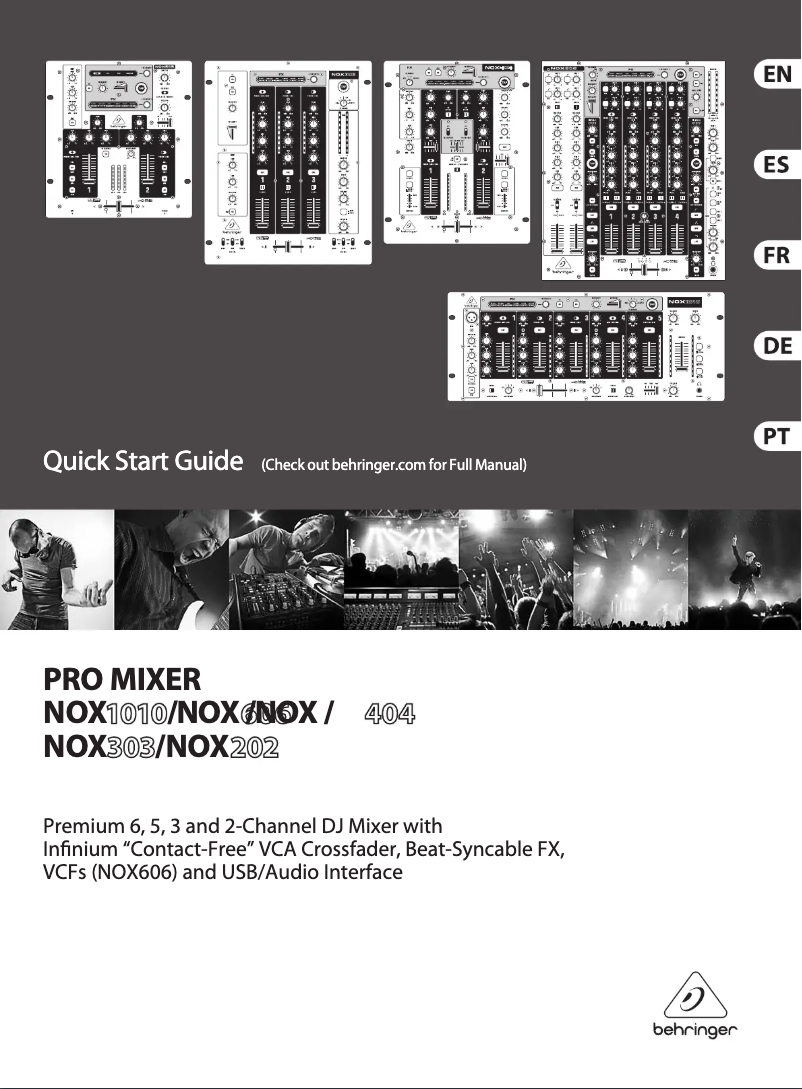 Página 1 del manual Guía de inicio rápido Behringer NOX1010