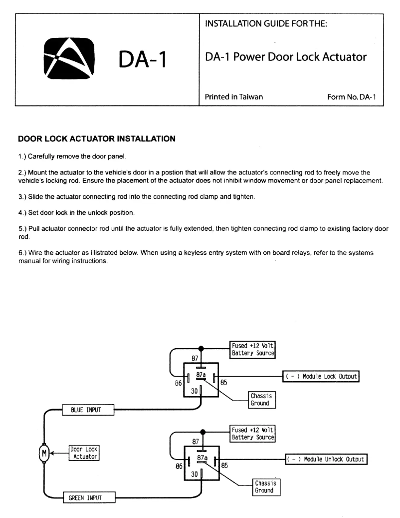 Página 1 del manual Manual de usuario audiovox DA-1
