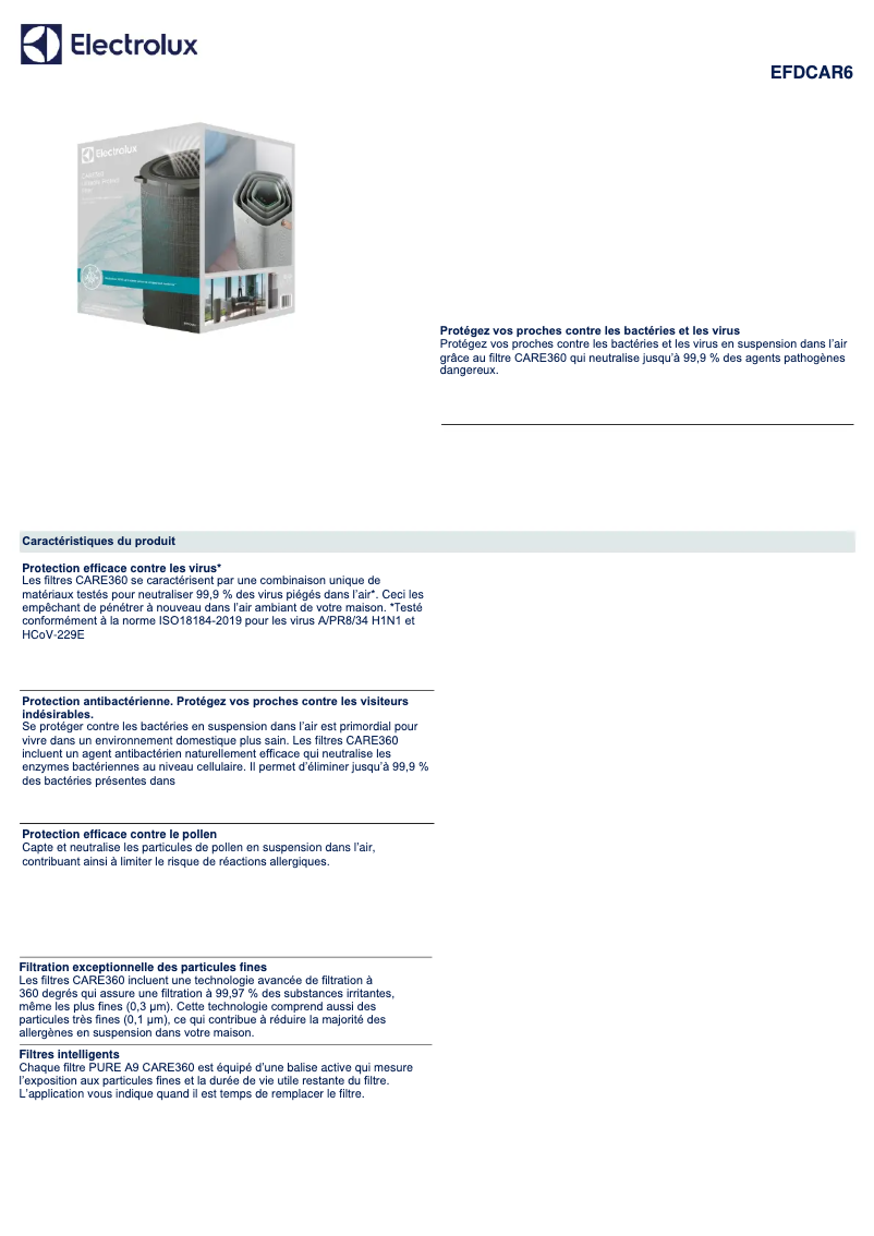 Página 1 del manual Manual de usuario Electrolux EFDCAR6