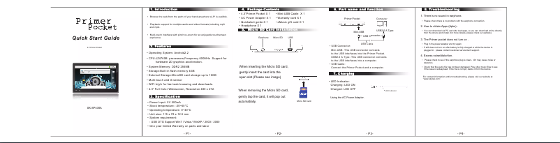 Página 1 del manual Manual de usuario Skytex Primer Pocket SX-SP430A