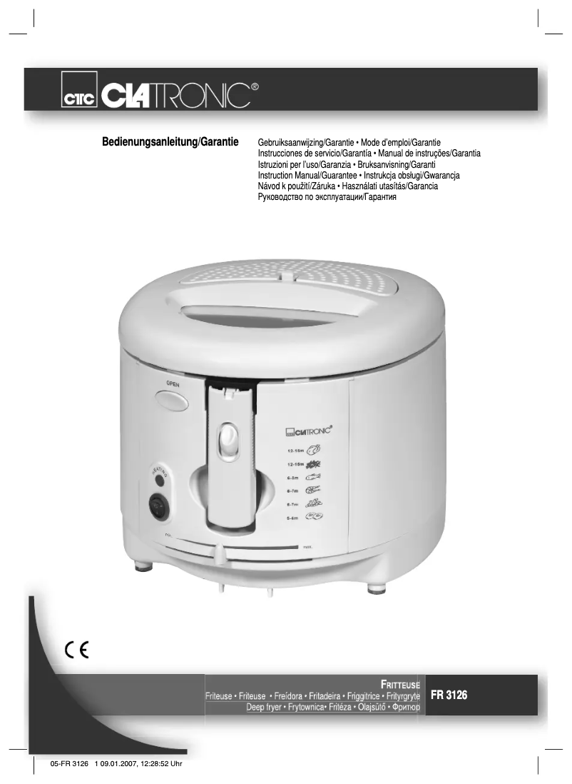 Imagen de la primera página del manual del dispositivo FR 3126