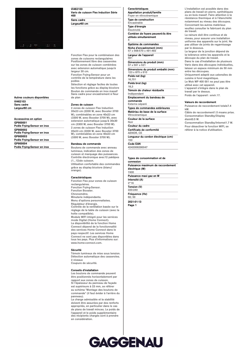 Imagen de la primera página del manual del dispositivo VI462103