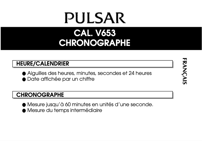 Página nº 1 - Manual de usuario Pulsar V653