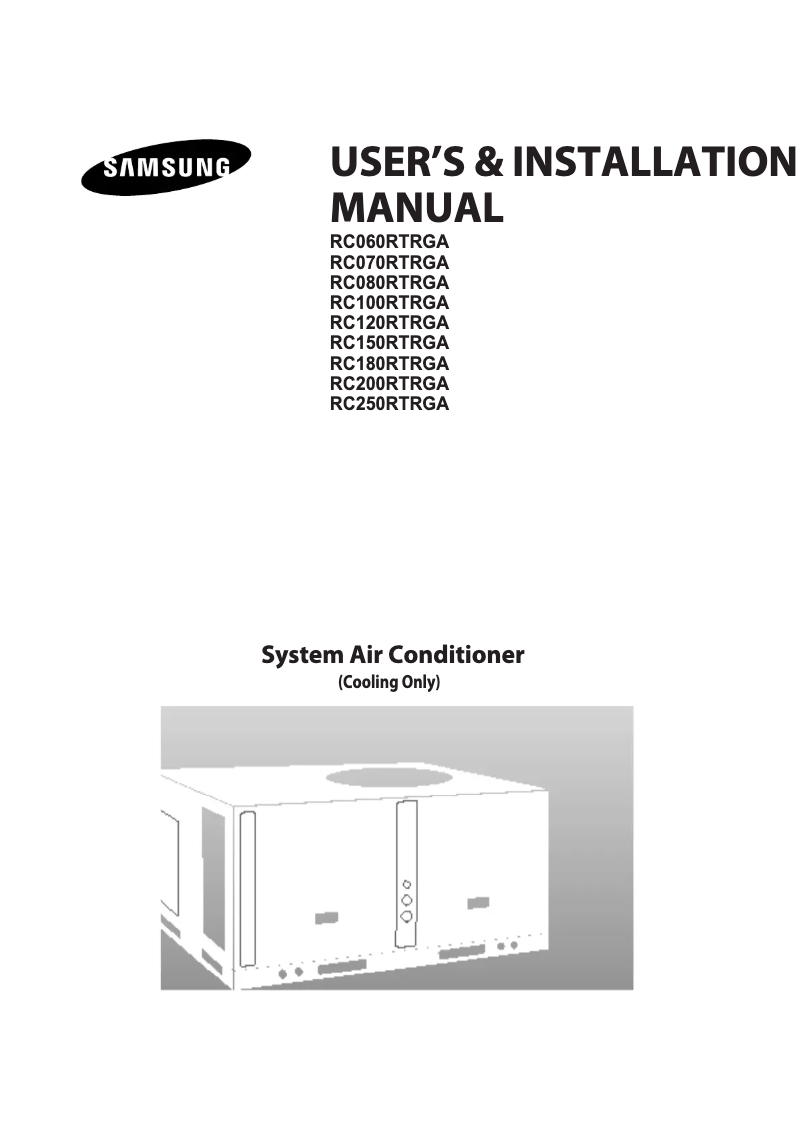 Imagen de la primera página del manual del dispositivo RC080RTRGA