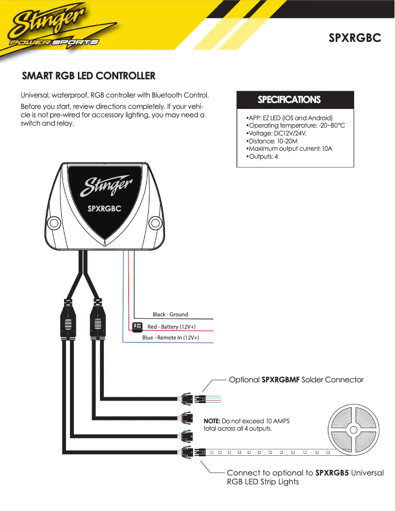 Página 1 del manual Manual de usuario Stinger SPXRGBC