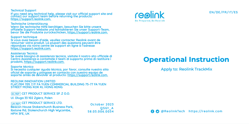 Imagen de la primera página del manual del dispositivo TrackMix