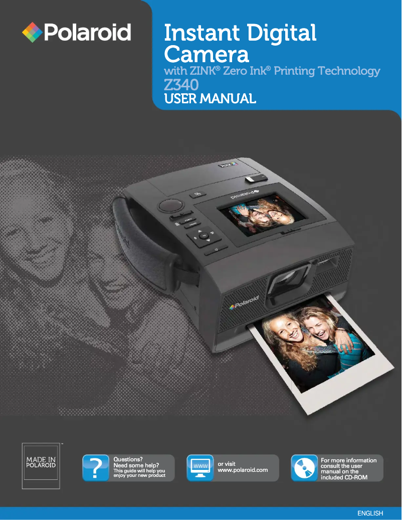 Página nº 1 - Manual de usuario Polaroid Z340