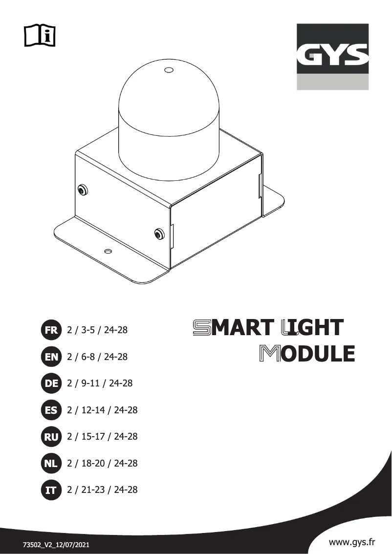Página 1 del manual Manual de usuario GYS Smart Light Module