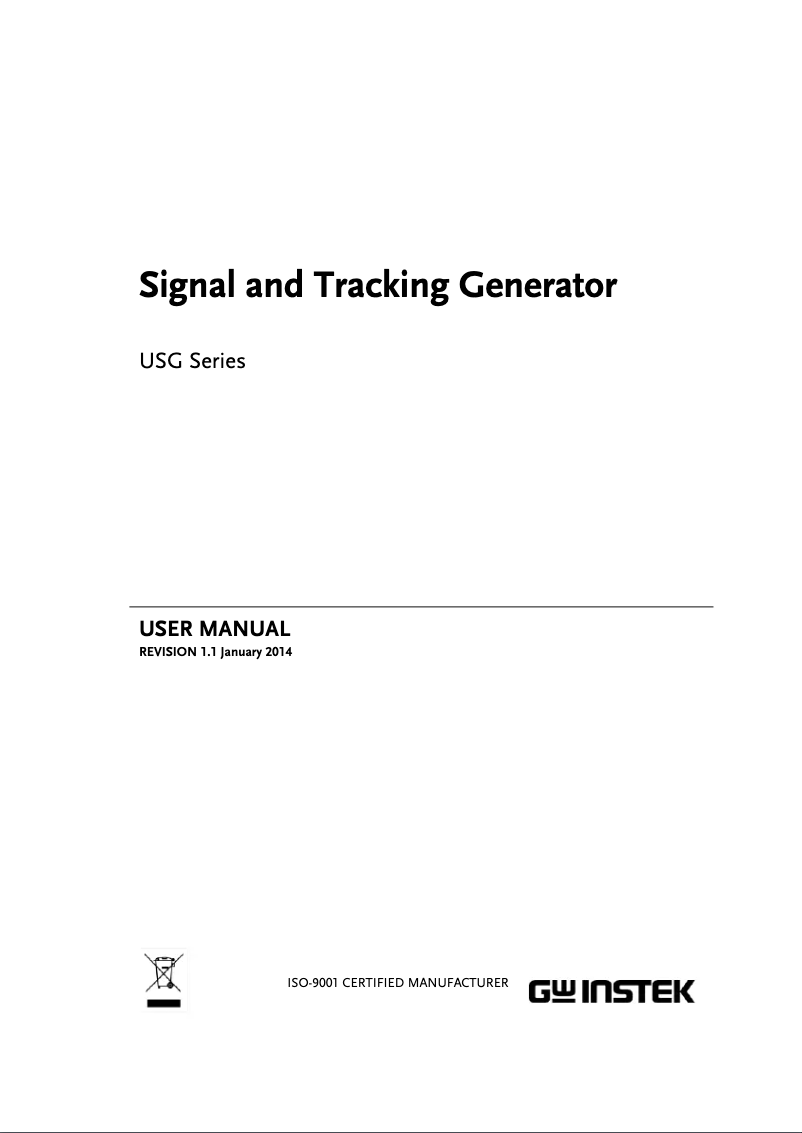 Página nº 1 - Manual de usuario GW Instek USG-LF44