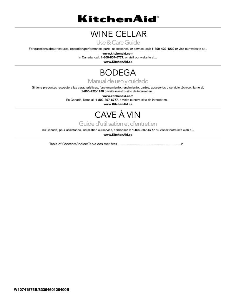 Imagen de la primera página del manual del dispositivo KUWR304ESS