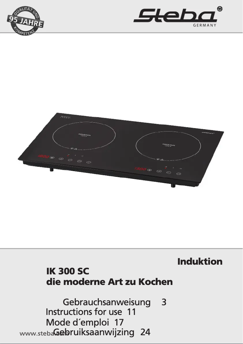 Página 1 del manual Manual de usuario Steba IK 300 SC