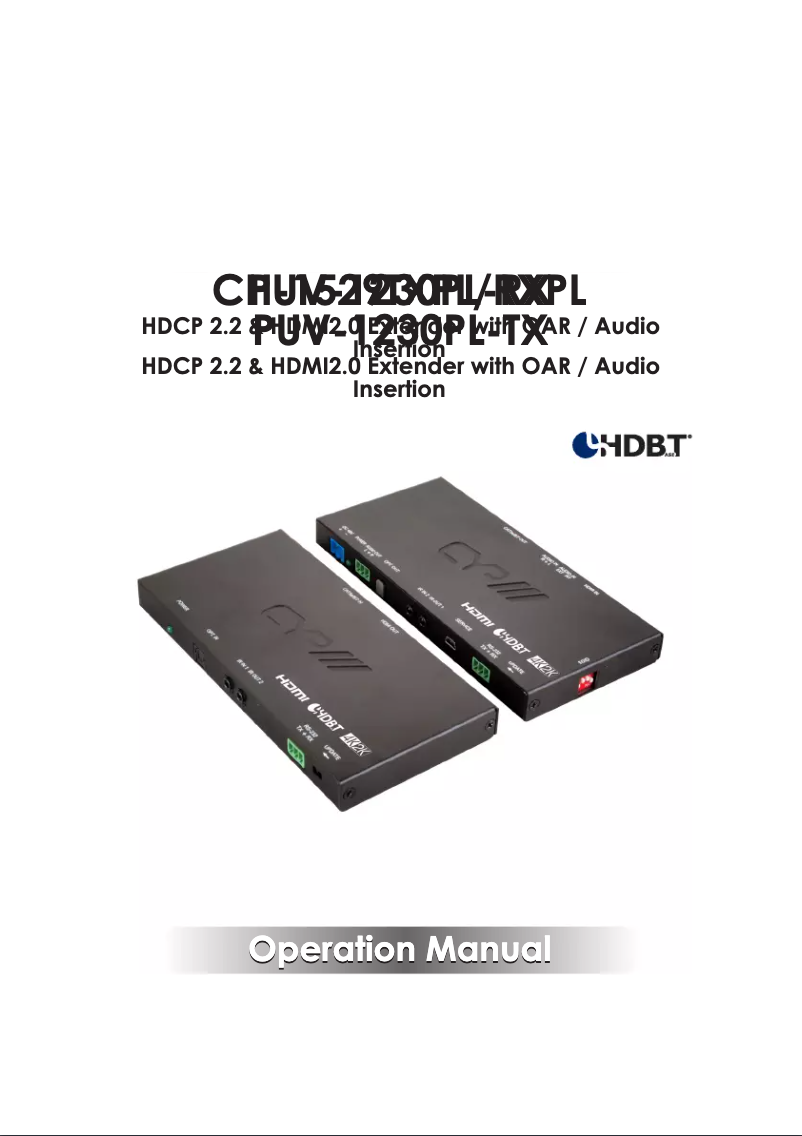 Página nº 1 - Manual de usuario CYP PUV-1230PL-TX