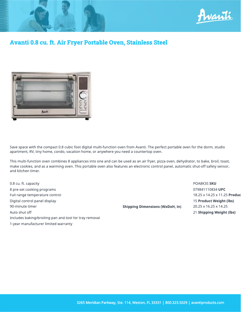 Imagen de la primera página del manual del dispositivo POA8K3S