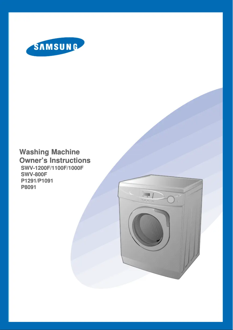 Página 1 del manual Manual de usuario Samsung SWV-800F
