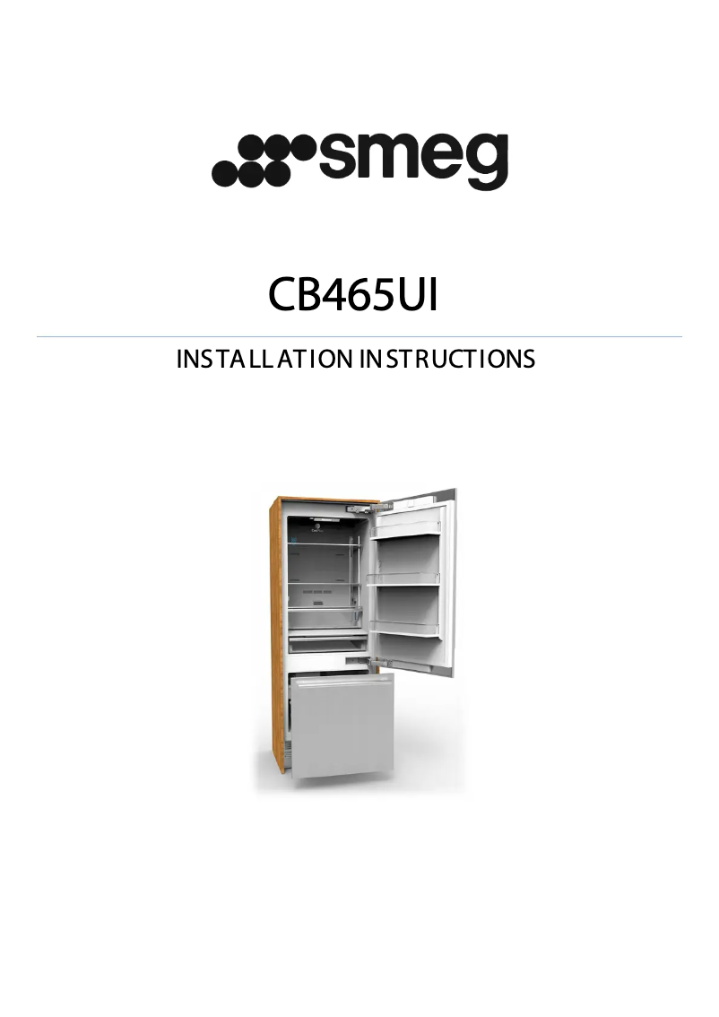 Página 1 del manual Manual de usuario Smeg CB465UI