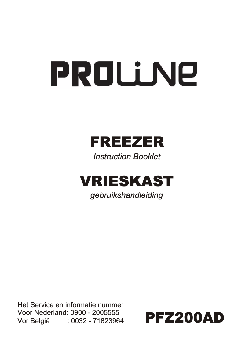 Página 1 del manual Manual de usuario Proline PFZ200AD