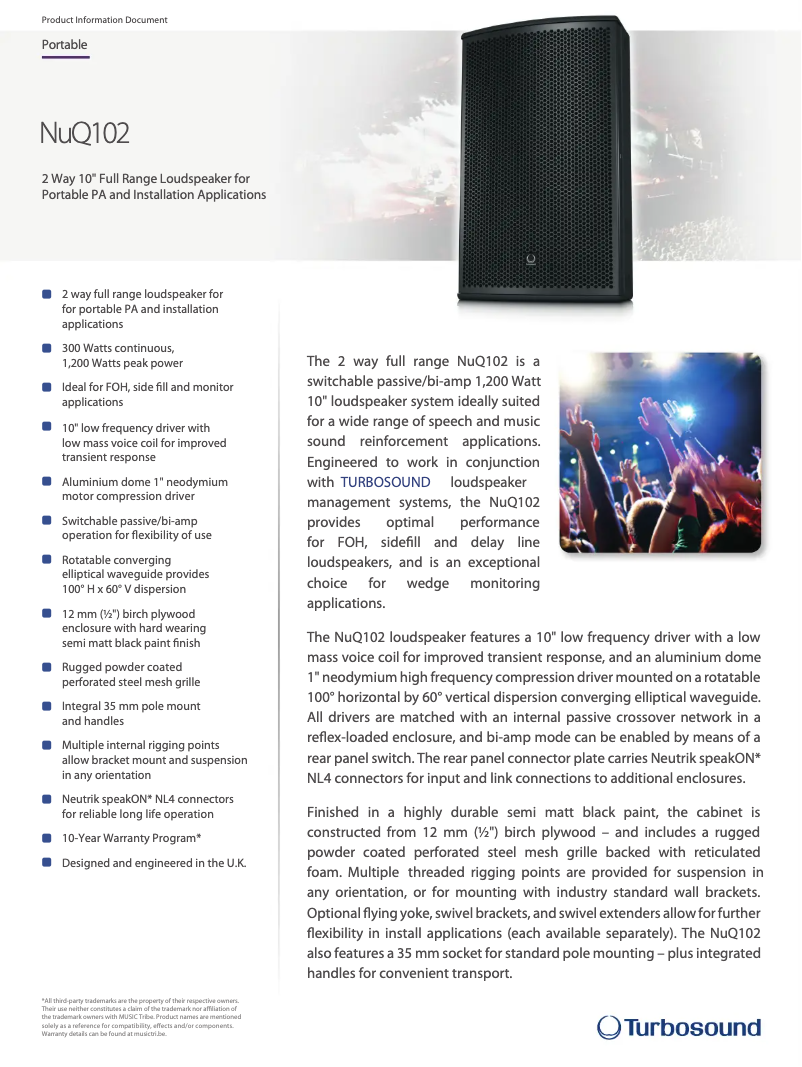 Imagen de la primera página del manual del dispositivo NuQ102