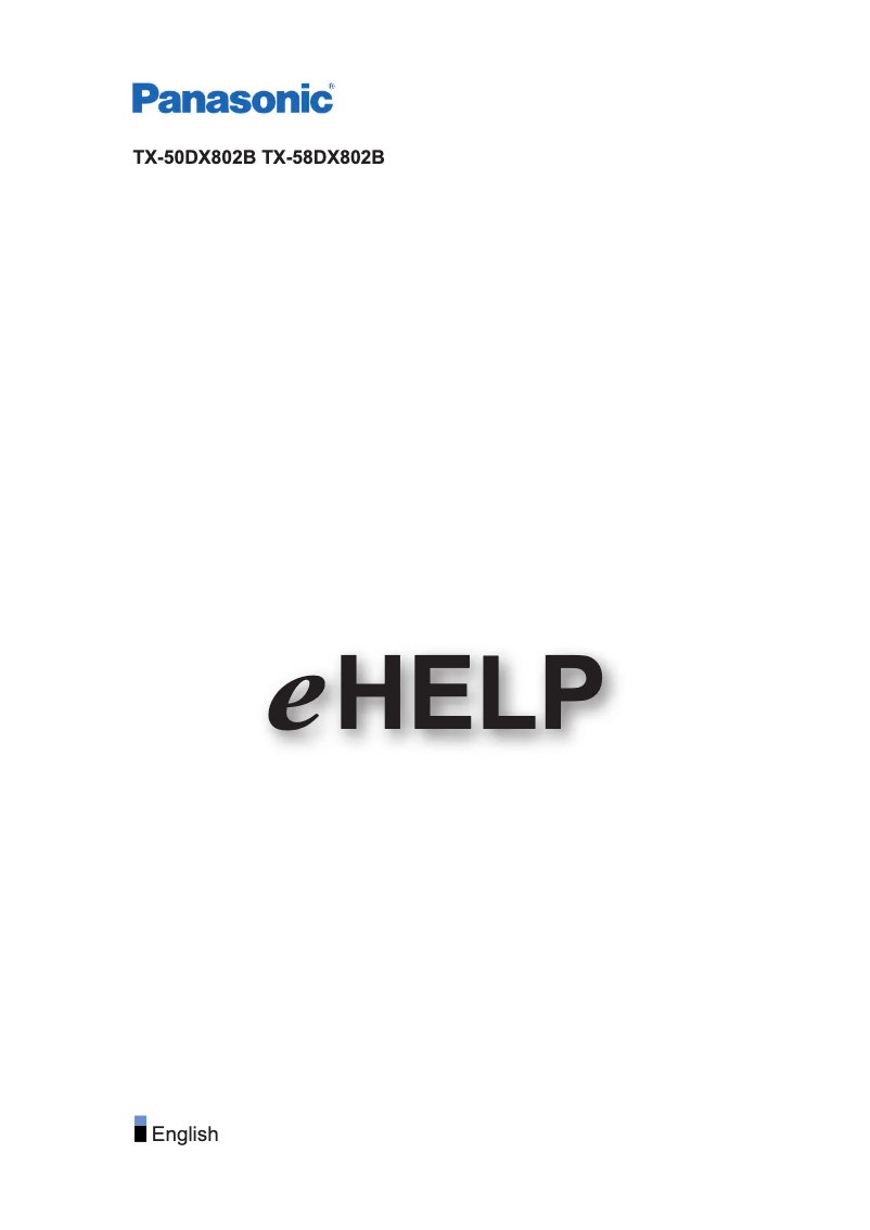 Página 1 del manual Manual de usuario Panasonic Viera TX-58DX802B