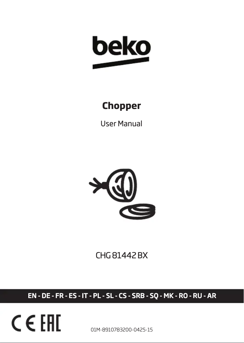 Página 1 del manual Manual de usuario Beko CHG81442BX