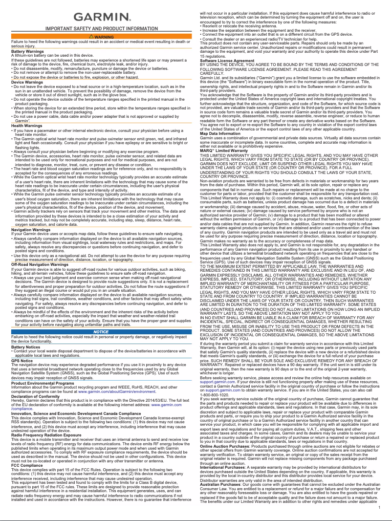 Página 1 del manual Ficha técnica Garmin MARQ Expedition