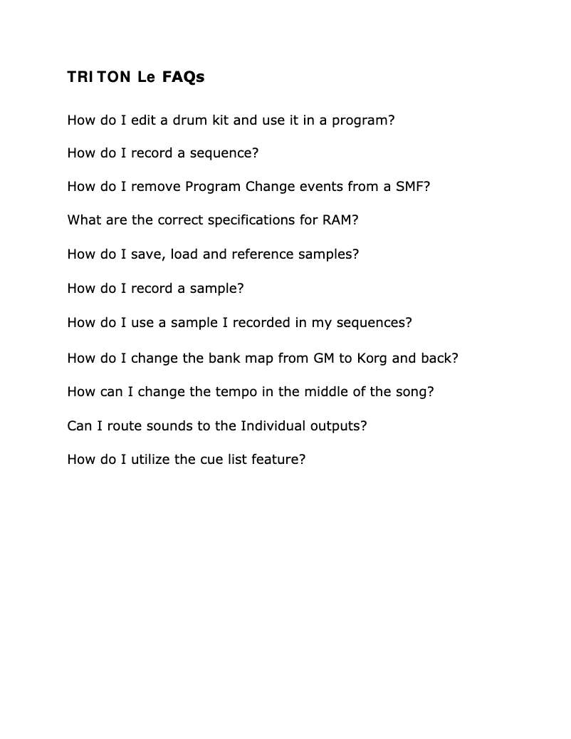 Imagen de la primera página del manual del dispositivo Triton Le