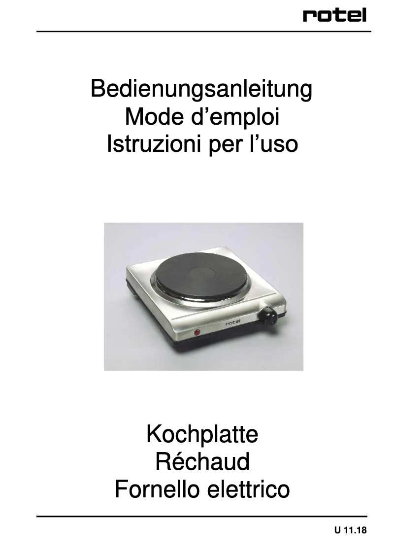 Imagen de la primera página del manual del dispositivo U 11.18CH