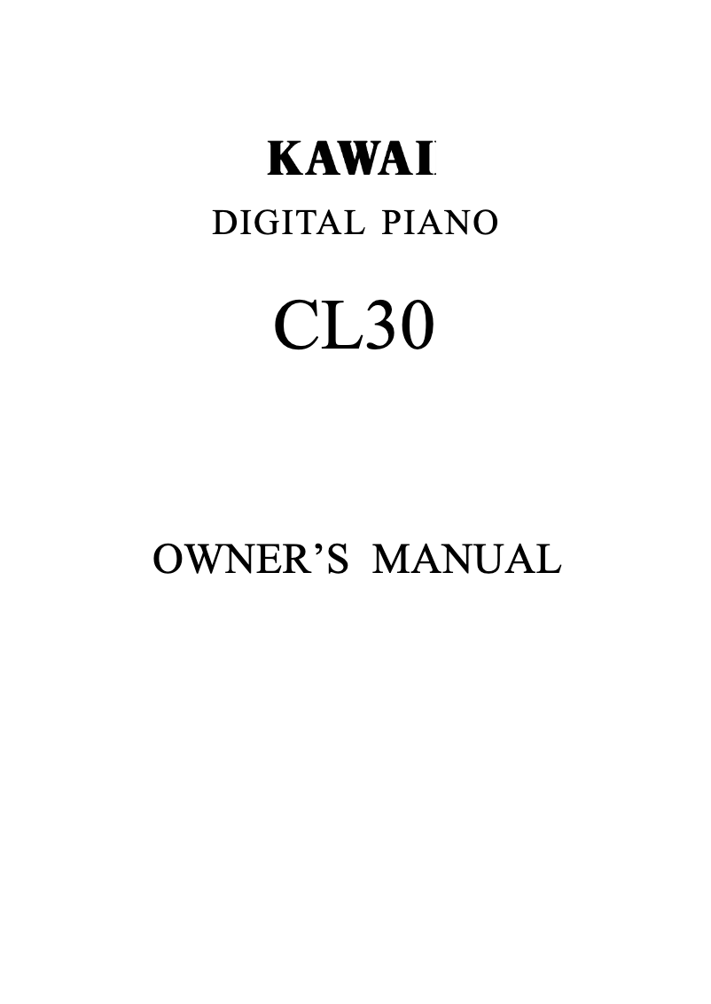 Imagen de la primera página del manual del dispositivo CL30