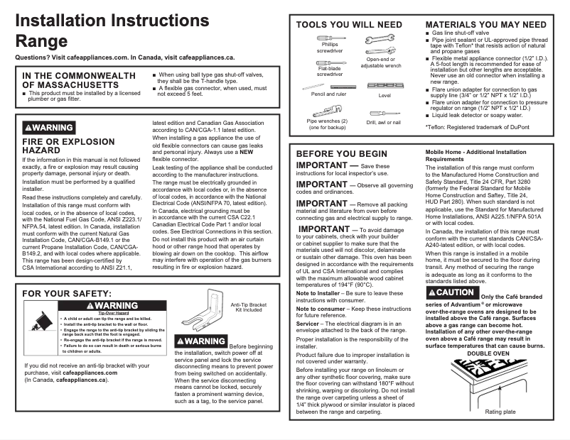 Imagen de la primera página del manual del dispositivo Café CGS995SELSS