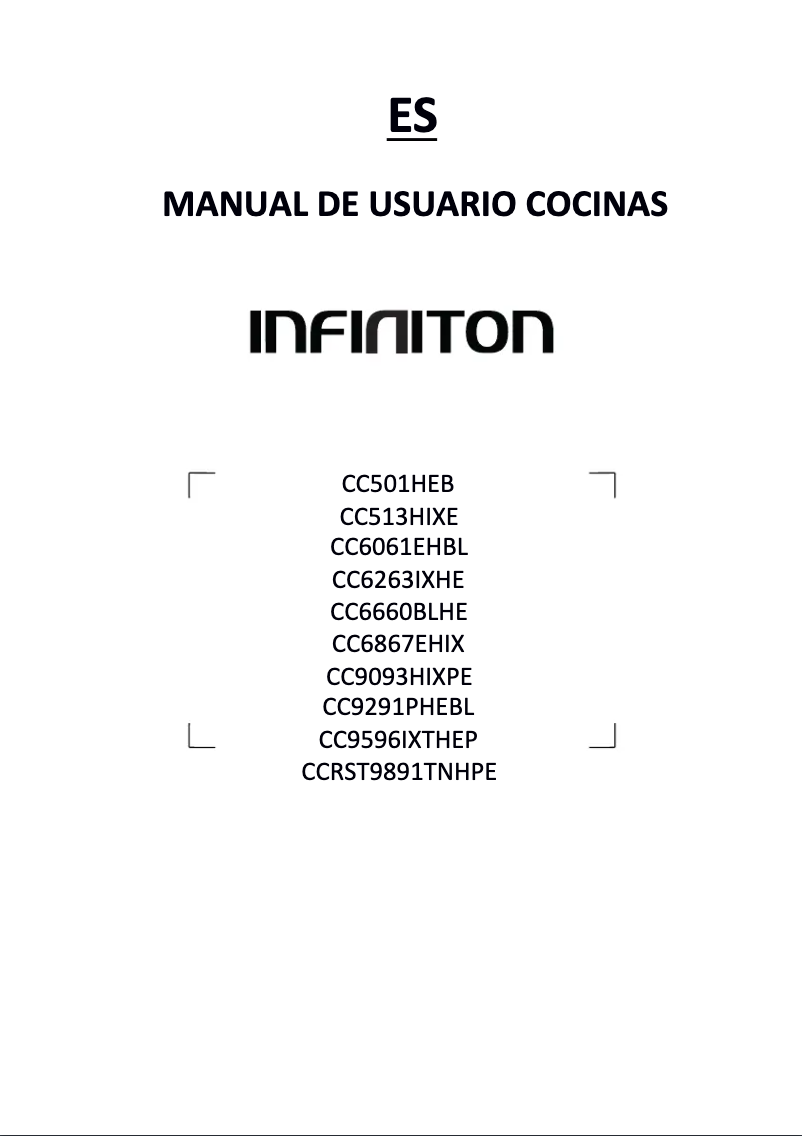 Página 1 del manual Manual de usuario Infiniton CC9596IXTHEP