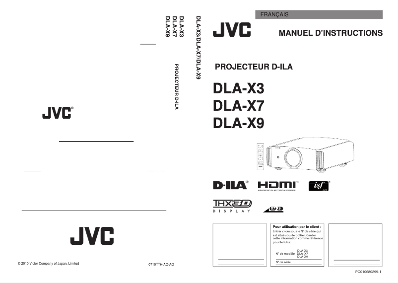 Página 1 del manual Manual de usuario JVC DLA-X9BE