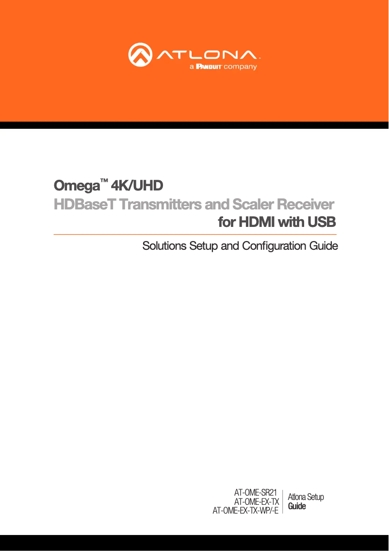 Imagen de la primera página del manual del dispositivo AT-OME-EX-TX