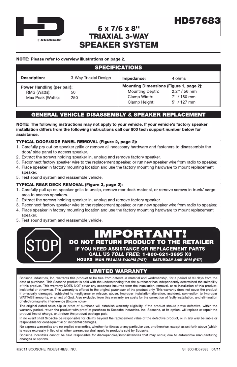 Imagen de la primera página del manual del dispositivo HD57683