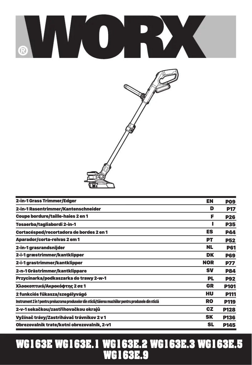 Página 1 del manual Manual de usuario Worx WG163E.9