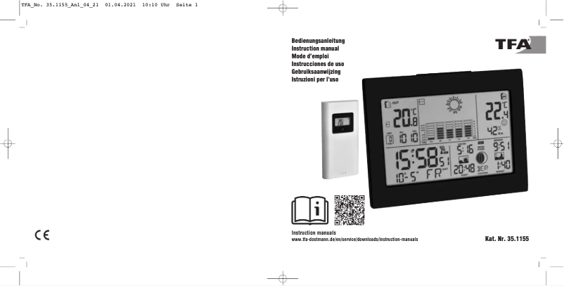 Imagen de la primera página del manual del dispositivo Horizon 35.1155.01